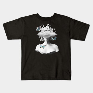 Medusa with butterflies design Kids T-Shirt